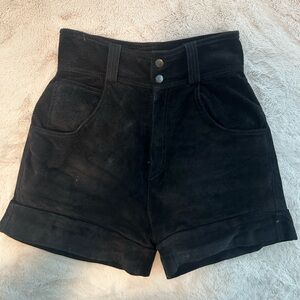 vintage western leather shorts